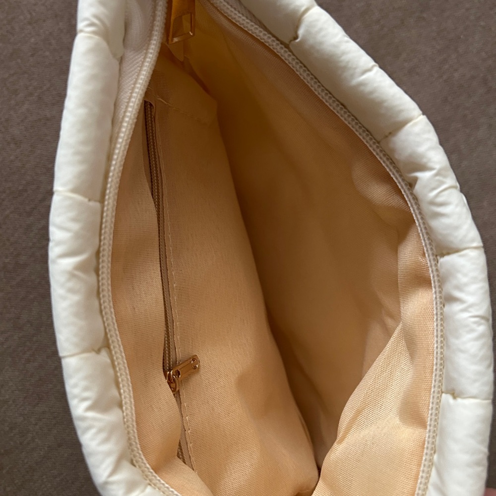 Quilted Puff Bag 10x7 cream - Picture 5 of 5